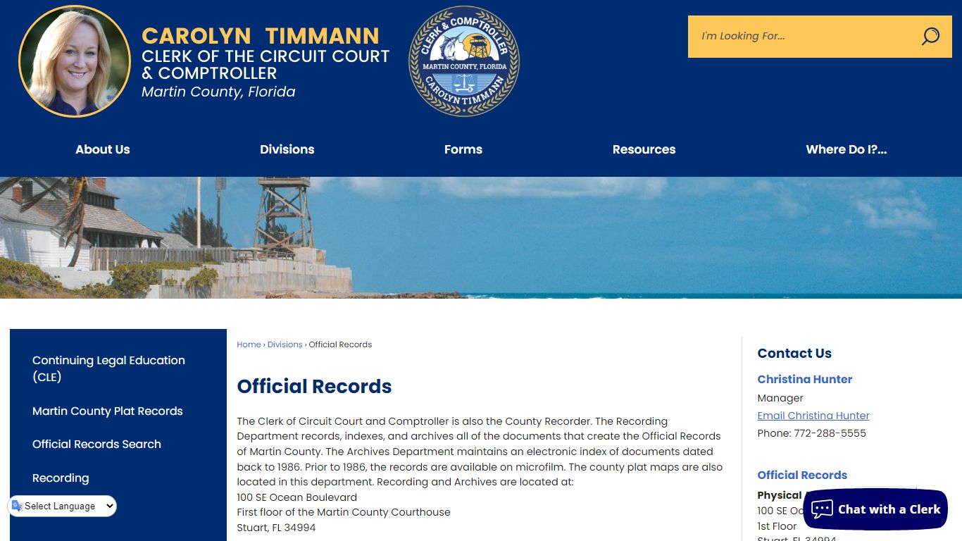 Official Records | Martin County Clerk