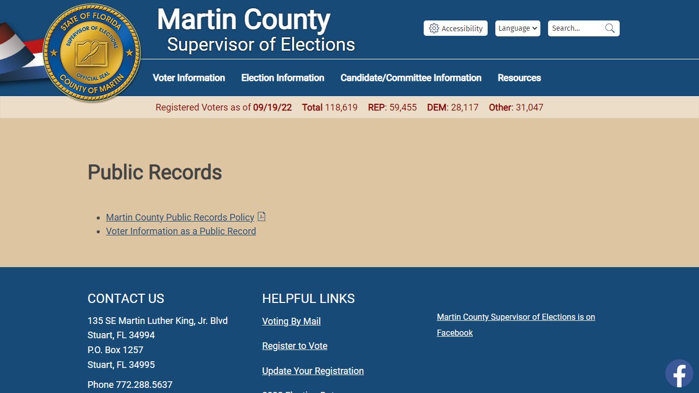 Public Records - Martin County