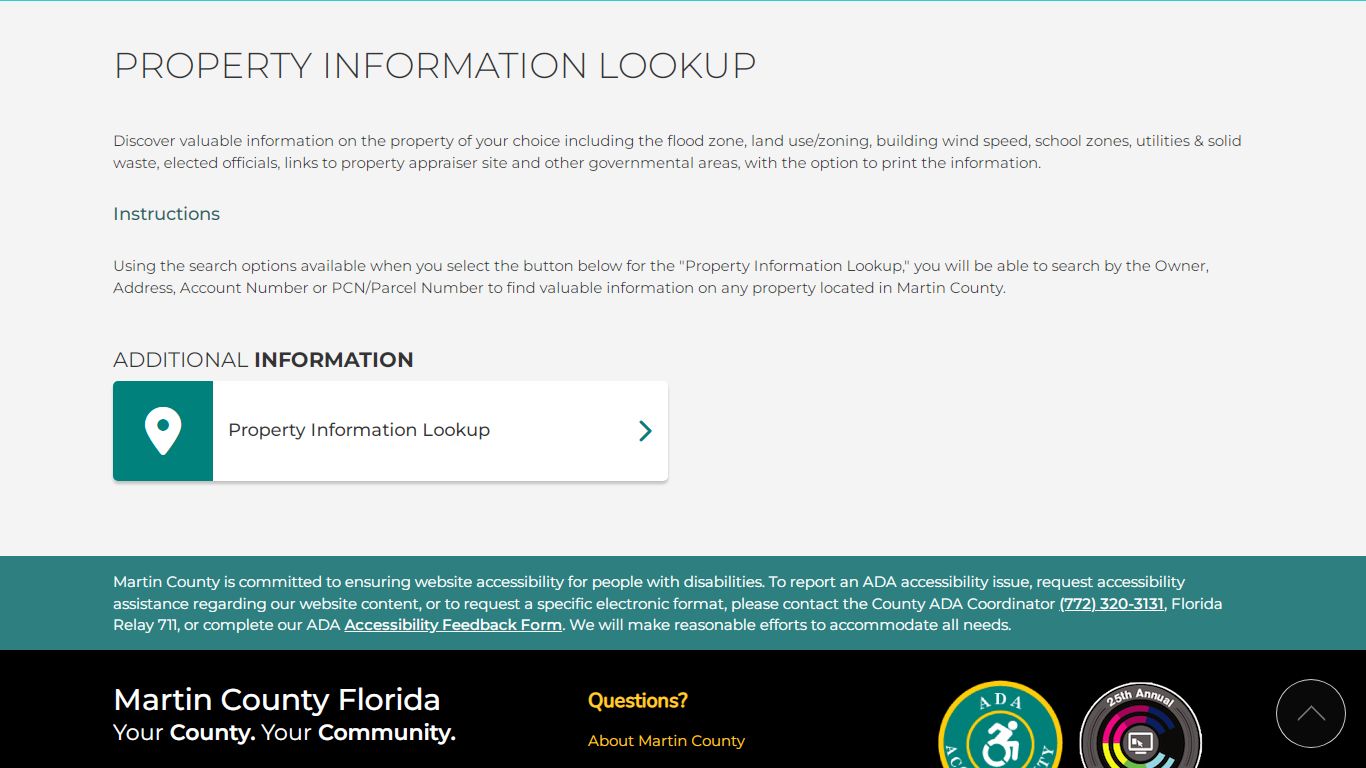 Property Information Lookup | Martin County Florida